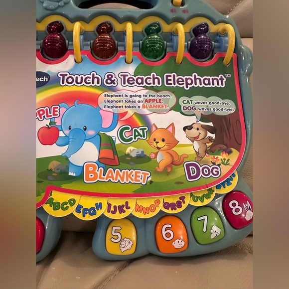 Vtech Touch and Teach Elephant Learning Educational Toy Numbers Alphabet Songs - Picture 4 of 11